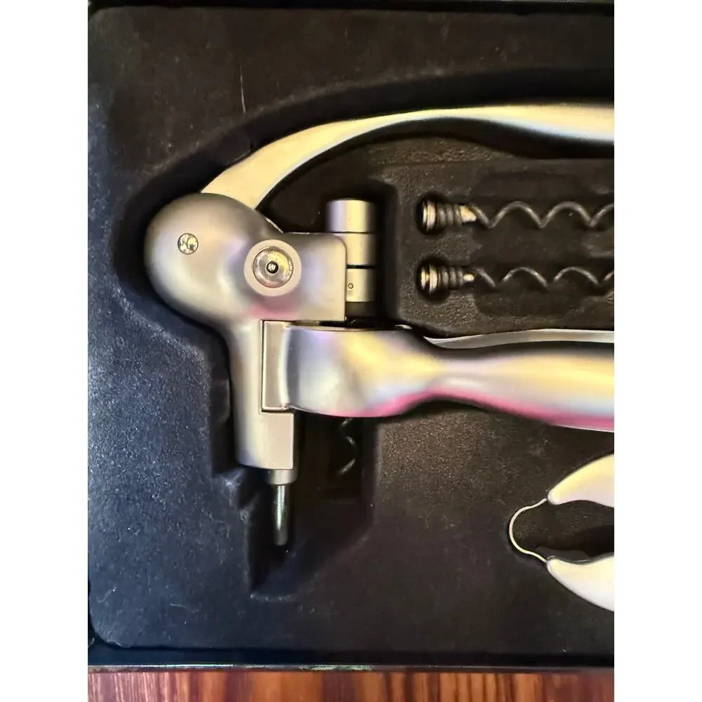 Professional Corkscrew Kit with Foil Cutter, Bottle Stopper, Pourer and Screws